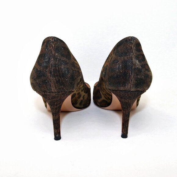 Gianvito Rossi 38 Worn Once Exopard Leopard Metallic Shimmer Heels - Picture 5 of 16